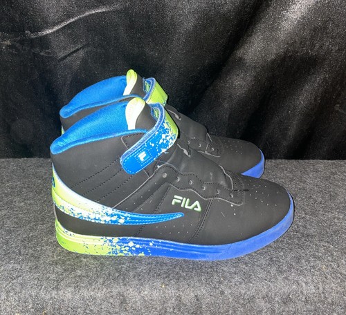 Fila Mens Vulc 3FM0312-048 Black Shoes Sneakers Size 6 Green Blue Splatter - 第 1/5 張圖片