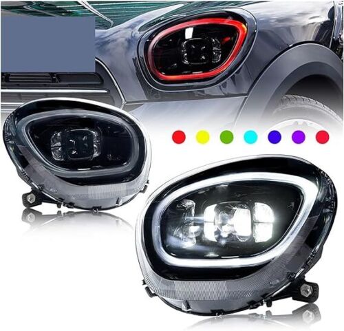 For Mini Countryside R60 07-2016 LED DRL Headlights assembly colorful Beam Lens - Foto 1 di 11