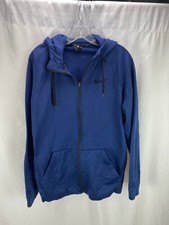 Nike Dri Fit Men's Blue Full Zip Hooded Jacket L