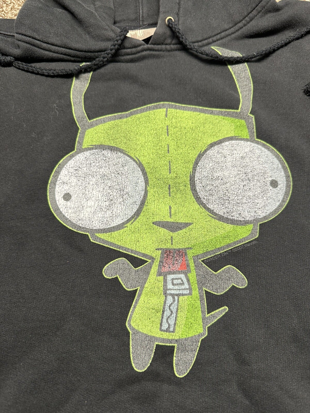 RARE VTG Nickelodeon Invader Zim Gir Hoodie Mighty Fine Hot Topic SZ L y2k  doom – CDE