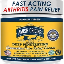 Amish Origins Arthritis Maximum Strength Deep Penetrating Pain Relief Cream