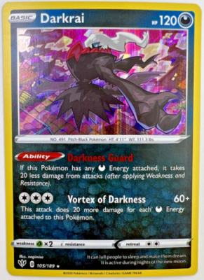 Darkrai 105/189 Cosmos Holo Darkness Ablaze Pokemon TCG Card NM | eBay