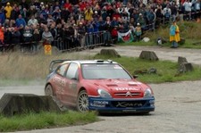 Carlos Sainz (ESP) Citroen Xsara WRC on stage 14 Rally Car 2004 Old Photo