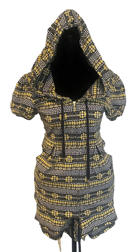 Juicy Couture XL Tracksuit Set Fleece Blue Fair Isle Y2K Vintage Beach Coverup - Image 2 of 4