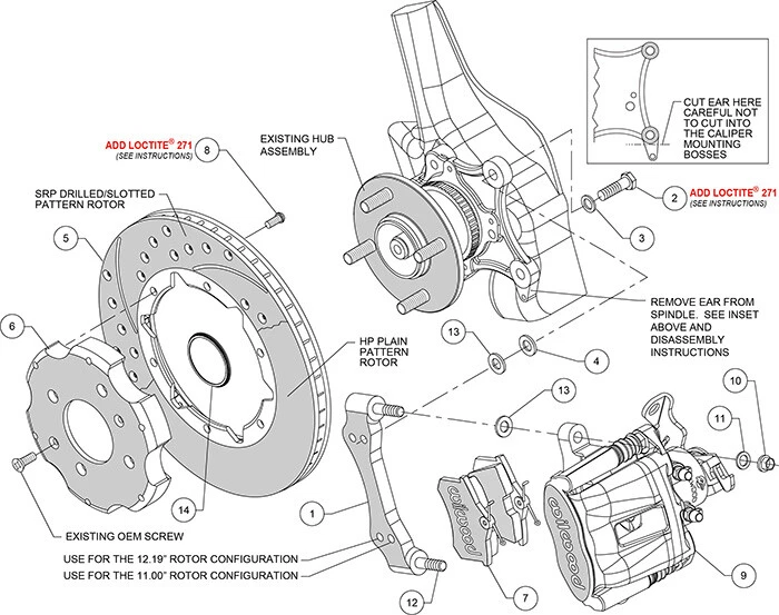 Kit freno trasero Wilwood 140-10206 Foto 4 de 4