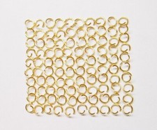 100 of 8mm Gold Plated Jump Rings Stainless Steel Sturdy for Pendants More