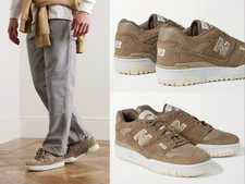 New Balance BB550 550 Daim Baskets en Cuir Chaussures de Sport BNWT 44,5