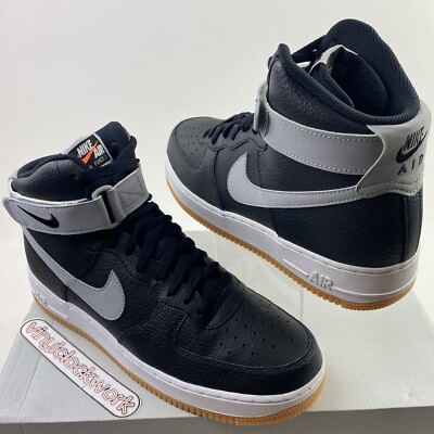 Nike Air Force 1 07 High Top Mens Size 10.5 Black Wolf Grey AT7653