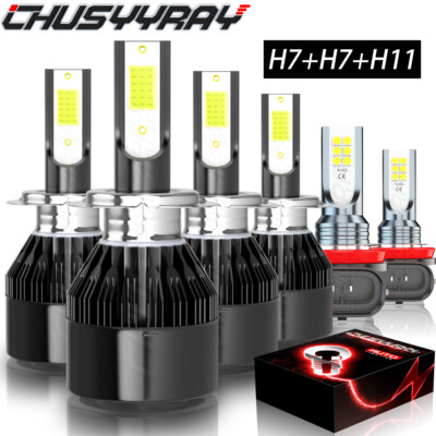 H7 H7 H11 For BMW 323i 328i 335i 340i xDrive LED Headlight Hi Lo Fog Light Bulbs