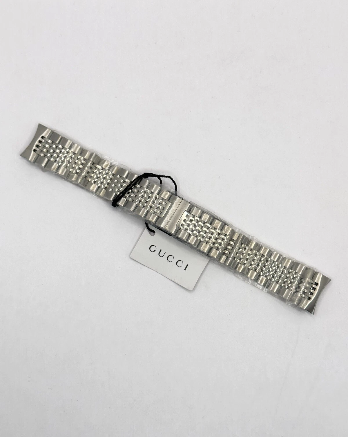 Véritable bracelet en acier inoxydable Gucci 20 mm pour montre homme YA126401 G Timeless