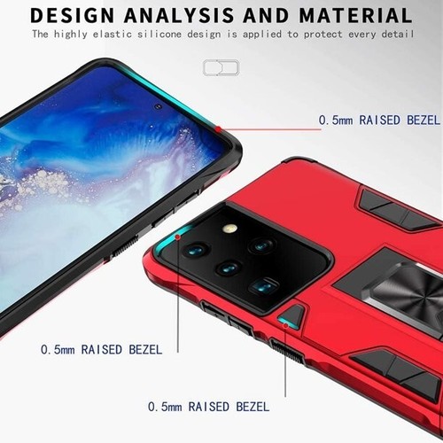 Samsung Galaxy S21 Ultra 5G Case 6.8 Inch Shockproof Ring Kickstand Protective - Zdjęcie 6 z 12