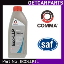 Comma Eco-LLP 0W-20 1L Fully Synthetic Car Engine Oil 0W20 1 Litre - ECOLLP1L