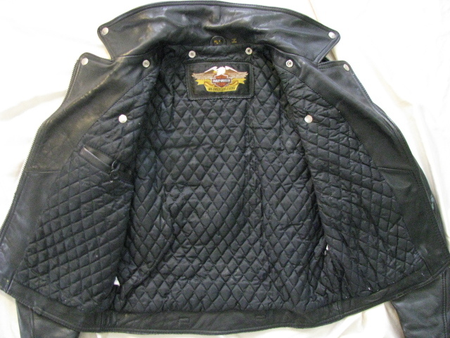 Harley Davidson Motorcycle Leather Jacket H-D Vtg 90s Cycle Champ