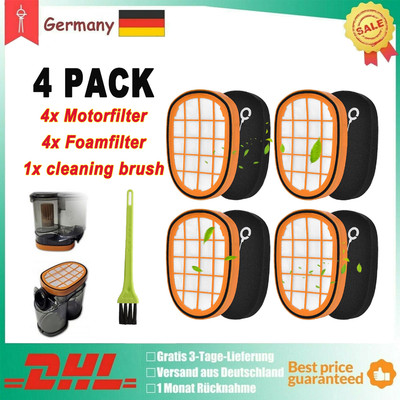 FC6822-Filter FC6826 Zubehör 4x Pack Für Philips SpeedPro Max FC6813 FC6812/01