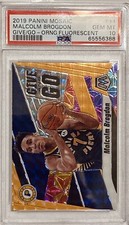 2019 Panini Mosaic Malcolm Brogdon Give and Go Orange Fluorescent #7/25 PSA 10