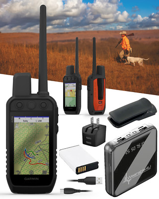 Garmin Alpha 200 Plus Dog Tracking & Training Handheld GPS 3.5'' with Power Bank