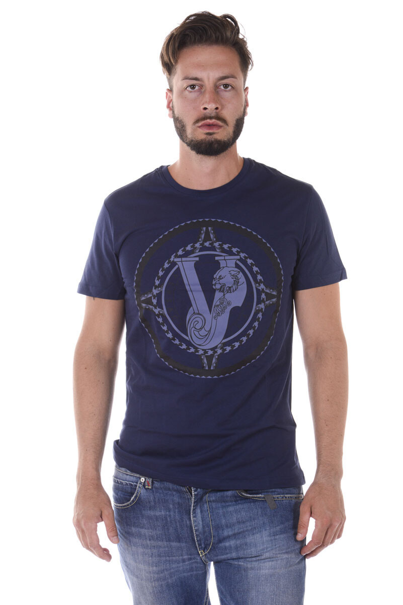 Джинсовая футболка Versace и толстовка REGULAR Man Blues B3GQA780 200 SzXL ДЕЛАЮТ ПРЕДЛОЖЕНИЕ 27490₽