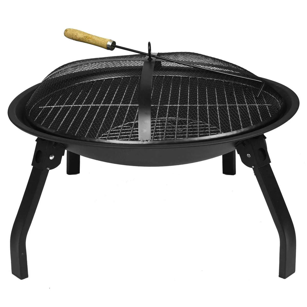 Garden Fire Pit, BBQ Grill Fire Pit with Accessories, Portable Wood Log  Burner | eBay