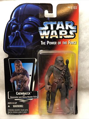SEALED STAR WARS THE POWER OF THE FORCE / CHEWBACCA ACTION FIGURE / KENNER 1995