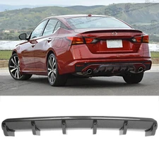 Carbon Fiber Style Car Rear Lower Diffuser Lip 6-Fins Bumper For Nissan Altima