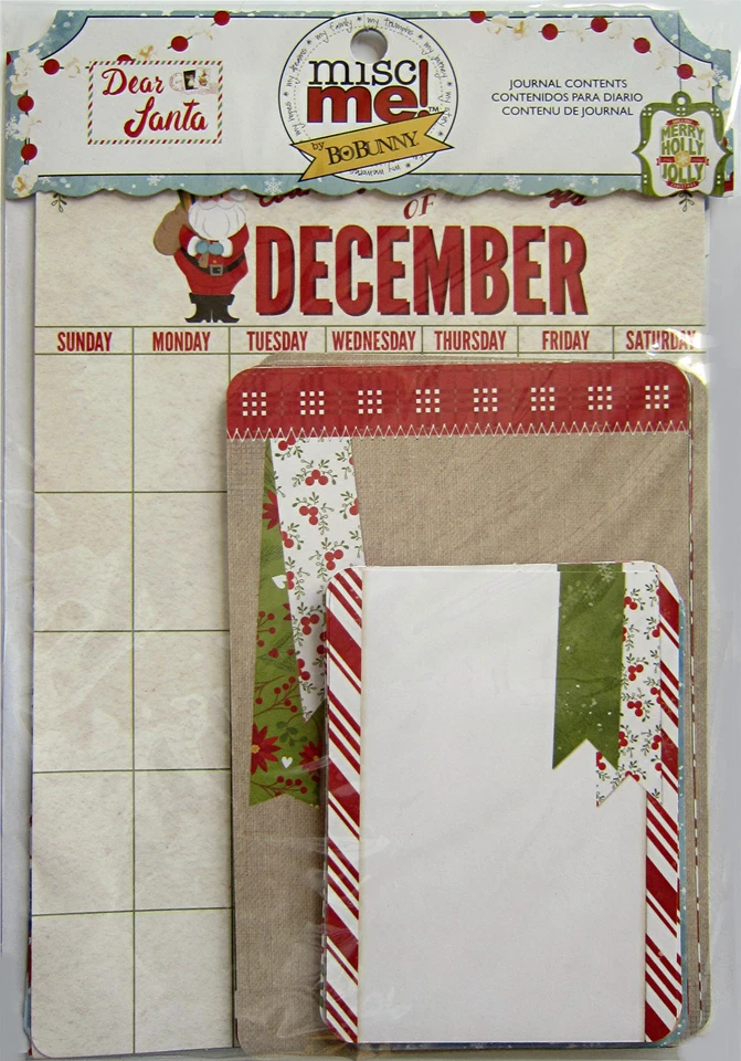 New! Bo Bunny [DEAR SANTA] Paper & Embellishment Set  [Save 50%] Set A - Image 3 of 4
