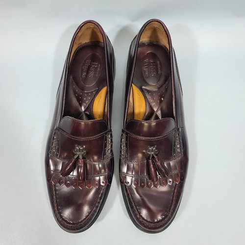 Bass Weejuns Barnett Mahogany Tassel Loafers Men's Leather Dress Shoes 11.5M - Picture 3 of 11