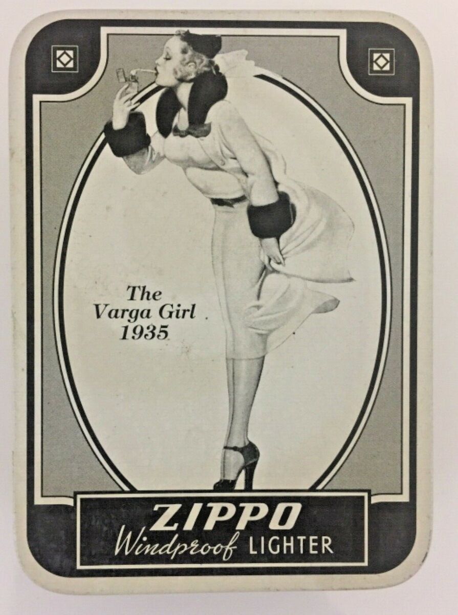 Vintage Zippo The Varga Girl 1935 Collector Tin Can Box | eBay Vintage Zippo The Varga Girl 1935 Collector Tin Can Box | eBay
