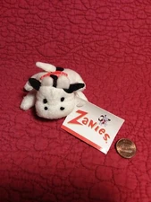 2.5" Zanies Dog Plush Toy Squeaky Squeaker Cow w/ tag stuffed toy