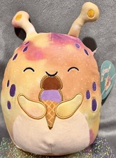 Squishmallows 10” Plush Alien Space Galaxy Slug Snail Ice Cream Sundae Helmut