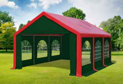 Partyzelt 4x6m Rot Grün PVC Festzelt Pavillon wasserdicht Profi Modular Event