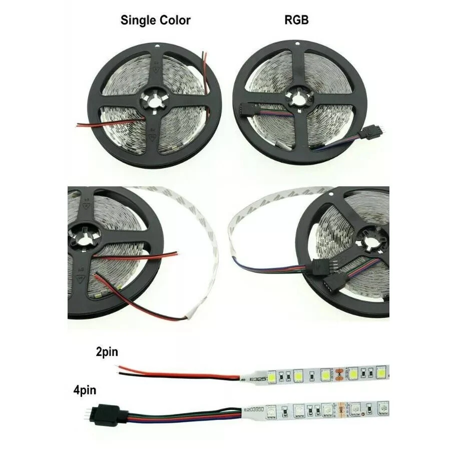 5M/16.4Ft 300 LED Strip Light 3528 5050 5630 SMD RGB Ribbon Tape Waterproof 12V - Image 3 of 4
