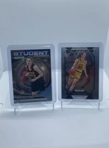 Caitlin Clark - 2024 Panini Prizm (2) Lot - Student Orientation Silver Prizm RC