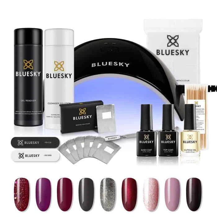 Bluesky Gel Nail Polish Starter Kit - Red & Pink
