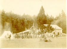 L.Courvoisier-Haas, Switzerland, Camp Vintage Albumen Print Albumen Print 