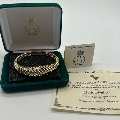 Clarion-Pell Princess Grace Kelly Collection Trumpet 8" Gold Bracelet - Bild 1 von 7
