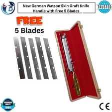 New German Watson Skin Graft Knife Handle Dermatone Instrument with Free 5 Blade