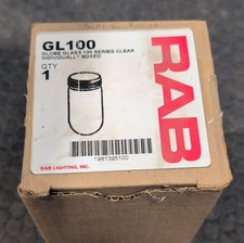 RAB GL100 Globe Glass 100 Series Clear Individually Boxed 1981395100