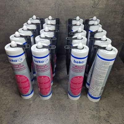 20 Stück beko  Acryl-Fugendichtstoff schwarz 310ml Acrylfuge ausfugen Malerfuge