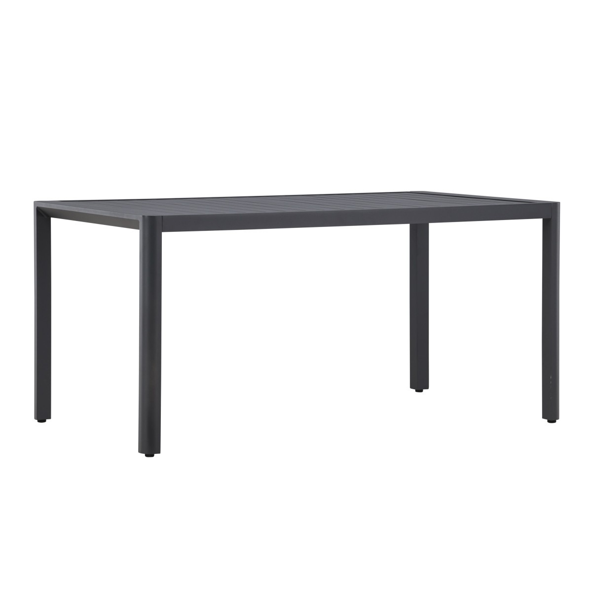 Table de jardin Giardini en métal noir de 150cm style épuré