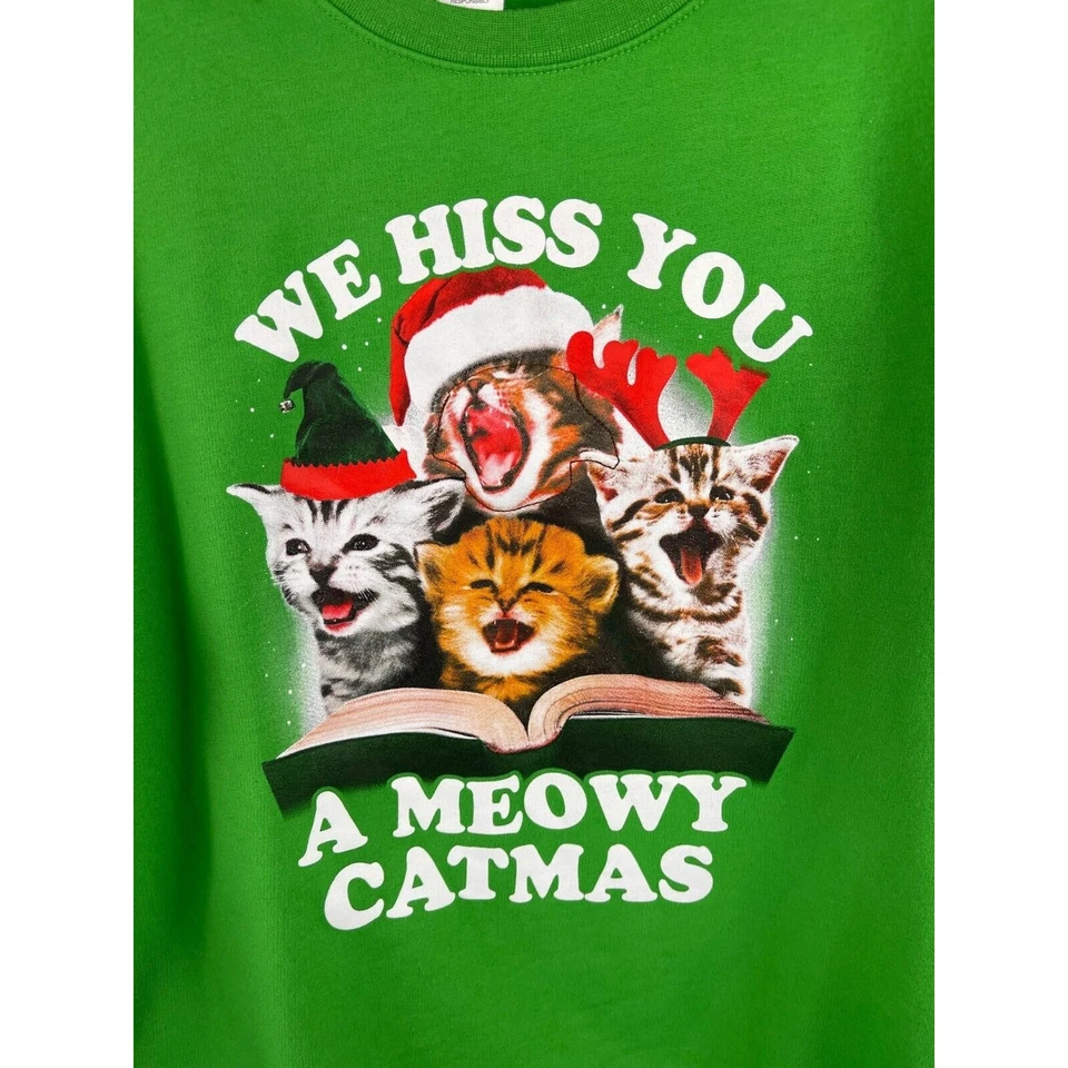 We Hiss You a Merry Christmas Sudadera Para Hombre Talla 2XL Verde Cantando No Funciona Foto 2 de 4