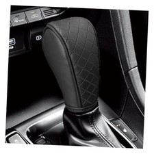 Car Leather Gear Shift Cover, Anti-Slip Breathable Gear Stick Shift Knob Black