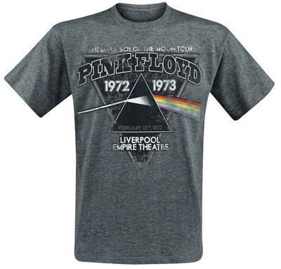 Pink Floyd T-Shirt Herren The Dark Side Of The Moon - Liverpool 1972 grau
