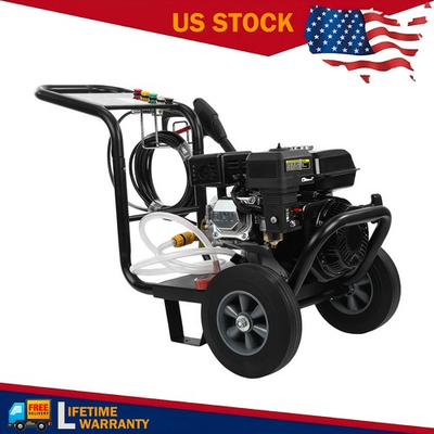 #ad Gas Pressure Washer 3500PSI 7HP Engine 3.6L Tank Quick Connect For Cars Fences $254.63