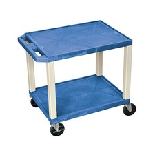 GRAINGER APPROVED WT26BU Utility Cart,200 lb. Load Cap.,Resin 4HRK2