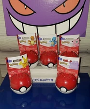 Pokemon Mega construx Pokeball X5 Pikachu Squirtle Charmander Jigglypuff Ditto