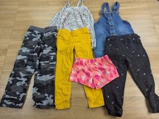  Lot Of 6 5T Girl Lot Cotton Floral Multicolor Dresses Pants Shorts
