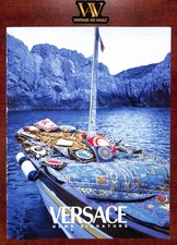1995 Versace Home Signature Vintage Magazine Ad Fashion Wall Art
