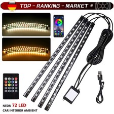 4x RGB LED Innenraumbeleuchtung Fußraumbeleuchtung