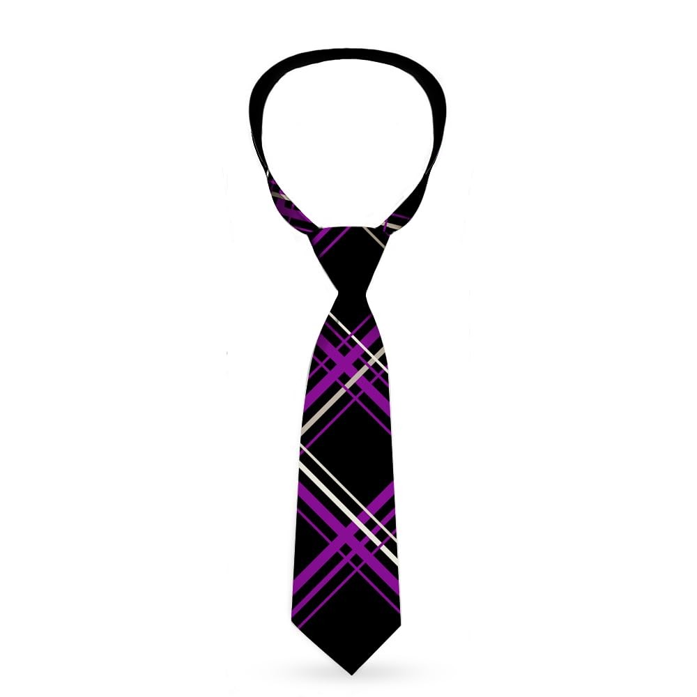 Necktie Standard - Plaid Black/Purple/Gray ACC NEWAnother great item from Rarewaves USA | Free delivery!