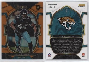 2022 Panini Select Concourse Orange Prizm /49 Travon Walker #42 Rookie RC